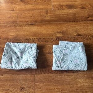 Blue and Pink mouth Pillow cases set of 2